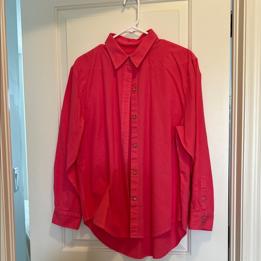 Denim Forum Pink Button Down Shirt